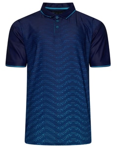 KAM Active Sports Print Polo Navy